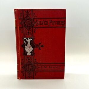Book Silver Pictures Independence Alcott Red VTG Decor bookscape classic romance